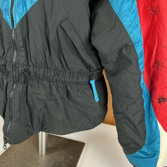 Vintage Polaris Snowmobile Sled Thermo-Loft Insulated Racing Ski Jacket Medium - Picture 5 of 12